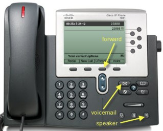 Phone with labeled buttons