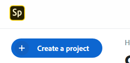 create a project button